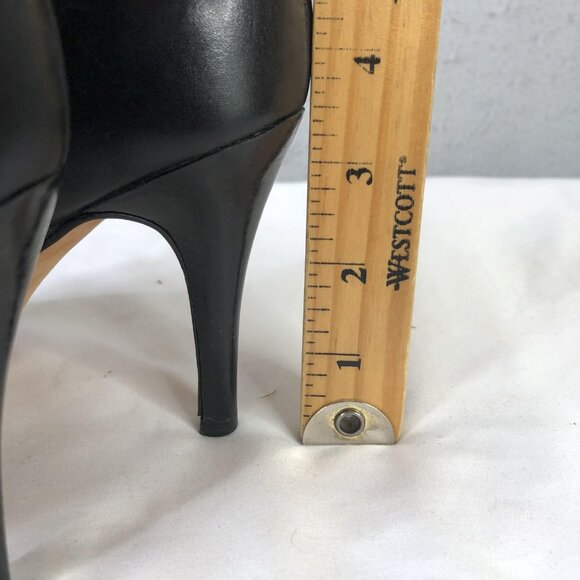 Cole Haan Boots Womens Size 7 Black Leather Ankle Booties Strappy High Heel - Picture 5 of 16